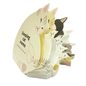 GREETING LIFE | Bloc Notas ANIMAL Die Cut MEMO PAD - Sleeping Cat