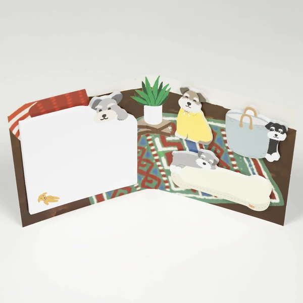 GREETING LIFE | Bloc Notas ANIMAL Die Cut Sticky Notebook - Schnauzer - Imagen 3