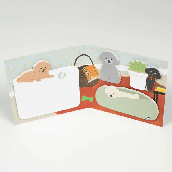 GREETING LIFE | Bloc Notas ANIMAL Die Cut Sticky Notebook - Toy poodle - Imagen 3