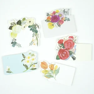 GREETING LIFE | Set 5 Mini Tarjetas de regalo con sobre - Flowers