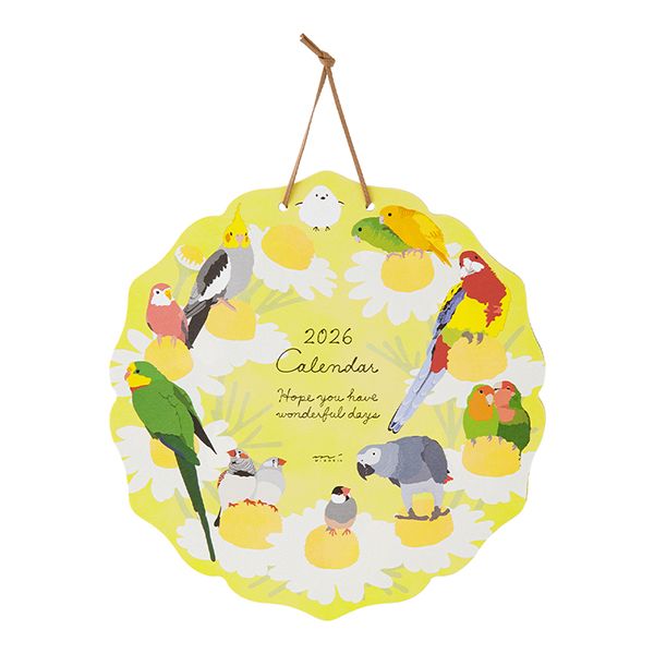 MIDORI | Calendario de pared 2026 Wall-Hanging Die Cut - Bird - Imagen 5