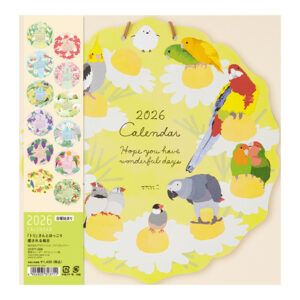 MIDORI | Calendario de pared 2026 Wall-Hanging Die Cut - Bird