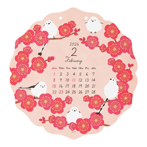 MIDORI | Calendario de pared 2026 Wall-Hanging Die Cut - Bird - Imagen 3