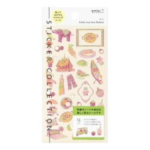 MIDORI | Pegatinas Sticker Collection 1 hoja - Thailand