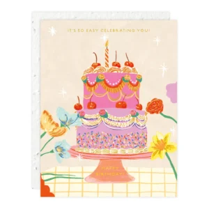 SEEDLINGS | Tarjeta Felicitación Cumpleaños - Cherry Cake