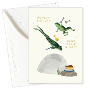 SEEDLINGS | Tarjeta Felicitación Cumpleaños Mini - Party Frogs