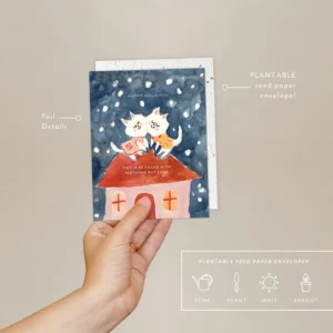 SEEDLINGS | Tarjeta Felicitación Navidad - Snow Cats