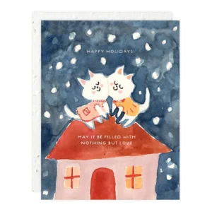 SEEDLINGS | Tarjeta Felicitación Navidad - Snow Cats