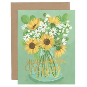 1CANOE2 | Tarjeta Agradecimiento - You Brighten My Day Sunflower