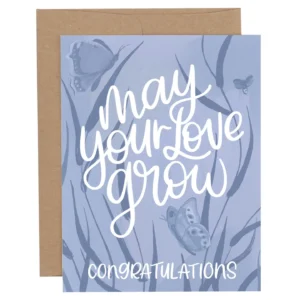 1CANOE2 | Tarjeta Felicitación Boda - May Your Love Grow Butterfly