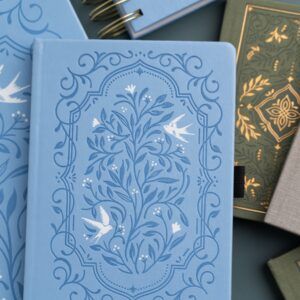 ARCHER & OLIVE | Cuaderno A5 Slim TN Malla Puntos - Songbird Blue