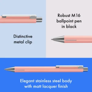 LAMY | Bolígrafo Ballpoint M Acero ECON - Pink - Tinta Negra