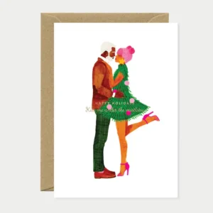 ALL THE WAYS TO SAY | Tarjeta de Navidad con sobre - Mistletoe Cute Lovers
