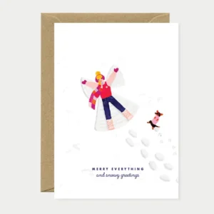 ALL THE WAYS TO SAY | Tarjeta de Navidad con sobre - Snow Angels