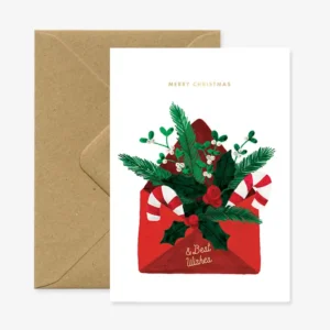 ALL THE WAYS TO SAY | Tarjeta de Navidad con sobre - Xmas Best Wishes Envelope
