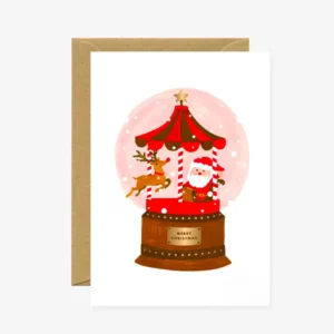 ALL THE WAYS TO SAY Tarjeta de Navidad con sobre - Xmas Santa Snowball
