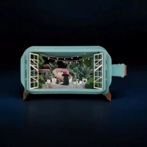 ALLJOY DESIGN | Tarjeta de Felicitación 3D - Message in A Bottle - Garden