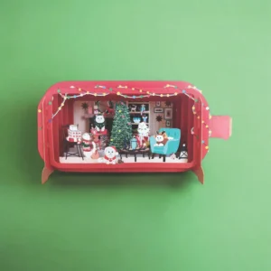 ALLJOY DESIGN | Tarjeta de Navidad 3D - Cats Xmas