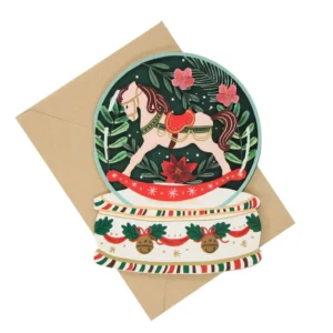 ALLJOY DESIGN | Tarjeta de Navidad 3D - Christmas Rocking Horse