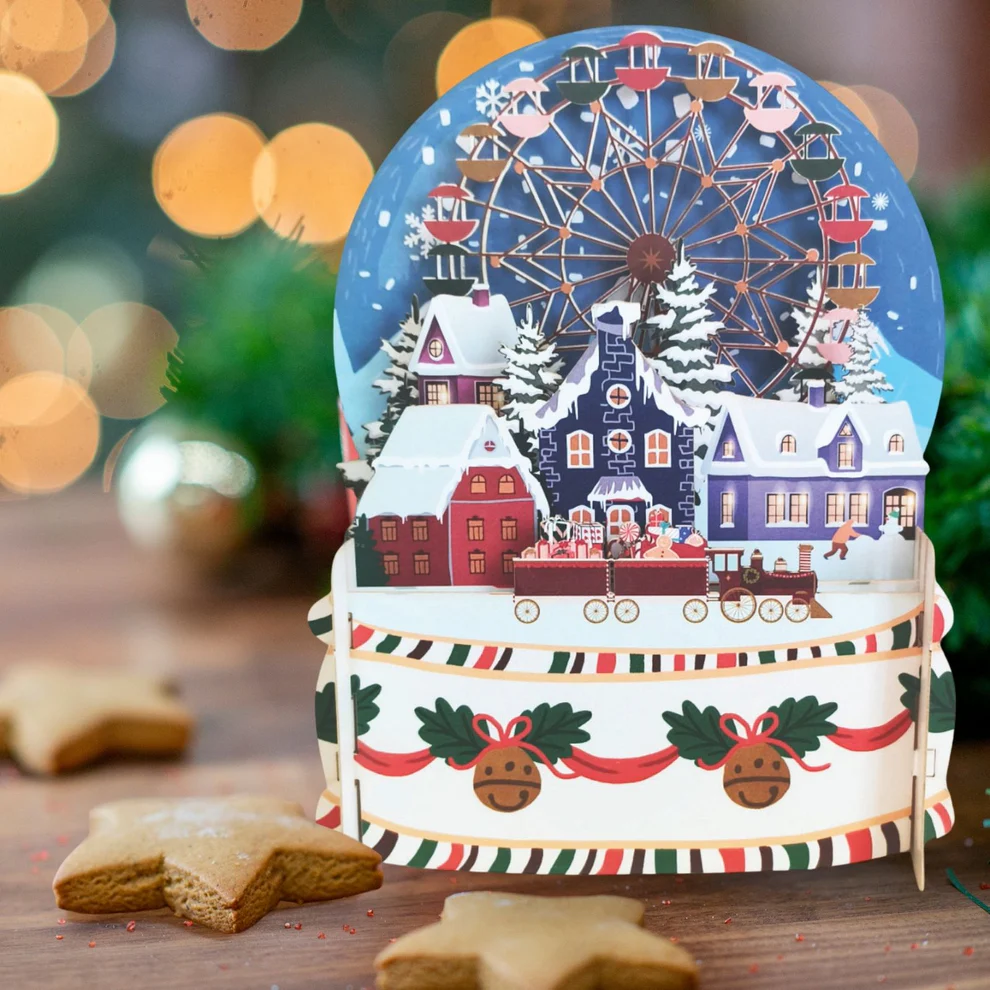 ALLJOY DESIGN | Tarjeta de Navidad 3D - Christmas Village - Imagen 4