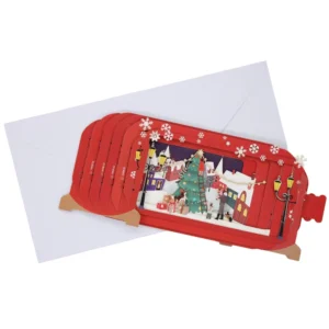 ALLJOY DESIGN | Tarjeta de Navidad 3D - Decorating Village Tree
