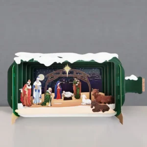 ALLJOY DESIGN | Tarjeta de Navidad 3D - Religious Nativity