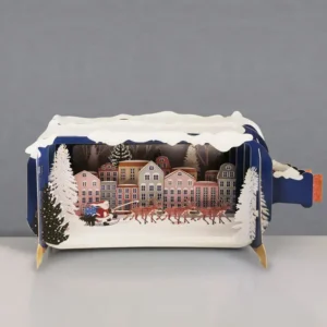 ALLJOY DESIGN | Tarjeta de Navidad 3D - Santa Sleigh & Reindeer