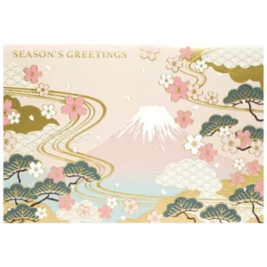 GREETING LIFE | Tarjeta de Navidad ONG MÉDICOS DEL MUNDO - Fuji in cherry blossom