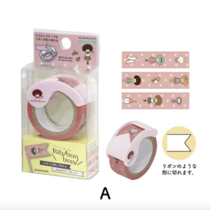 KUTSUWA | Set Masking tape (15 mm) + cutter - MIZUTAMA X RIBBON BON - A