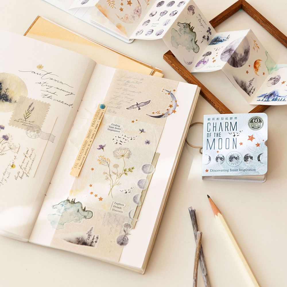 MU LIFESTYLE | Mini libro Pegatinas DIE CUT - Charm of the moon - Imagen 2