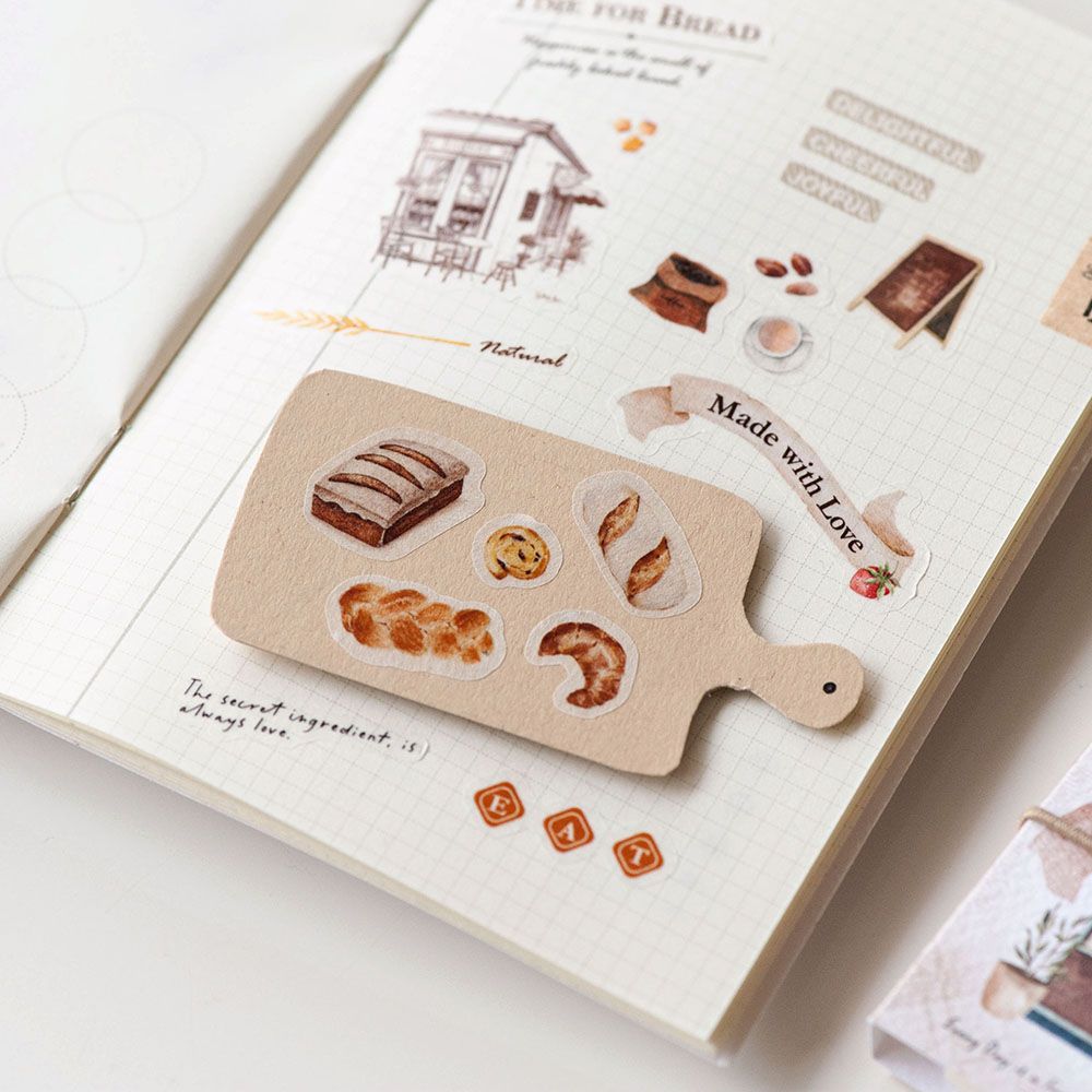MU LIFESTYLE | Mini libro Pegatinas DIE CUT - Moments of Bread - Imagen 3