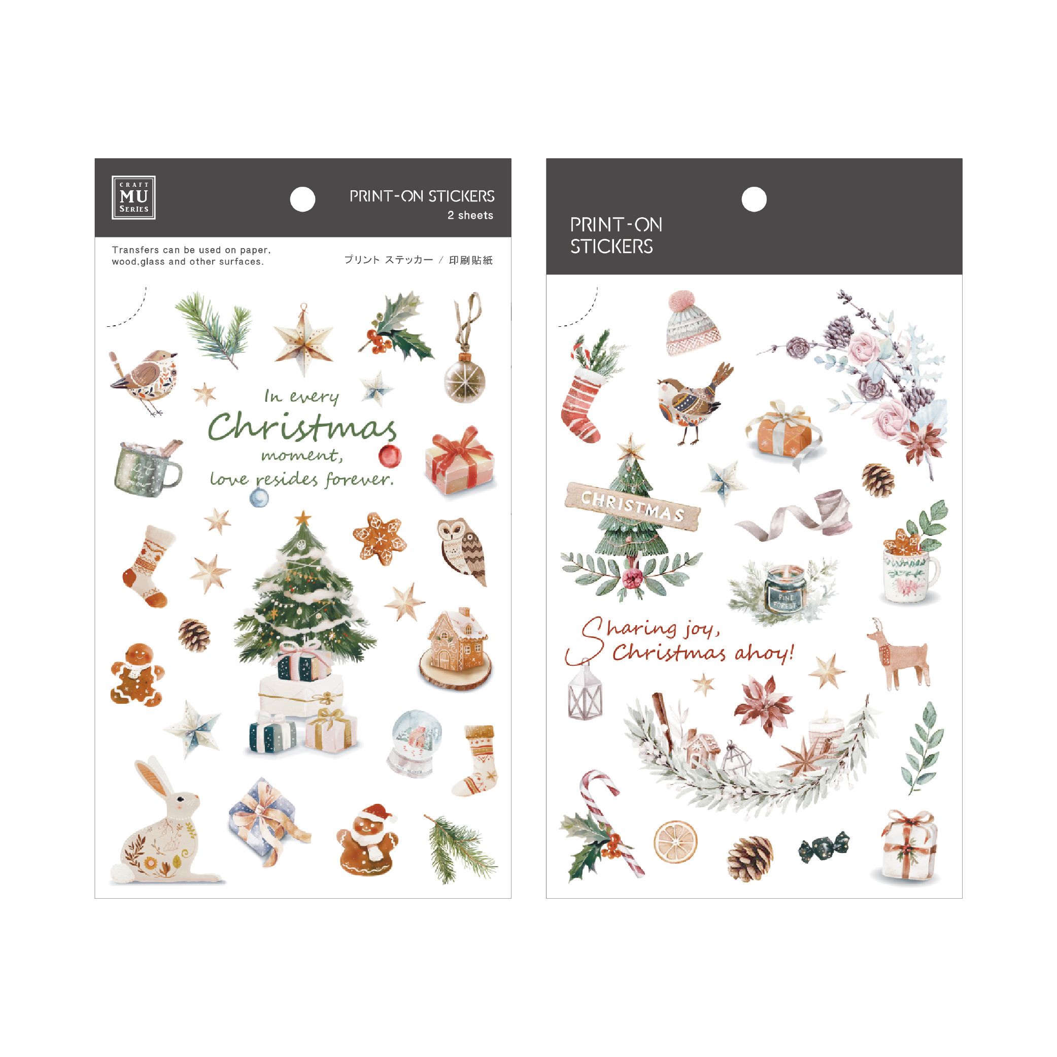 MU LIFESTYLE | Pegatinas transferibles (2 hojas) - Xmas 1028