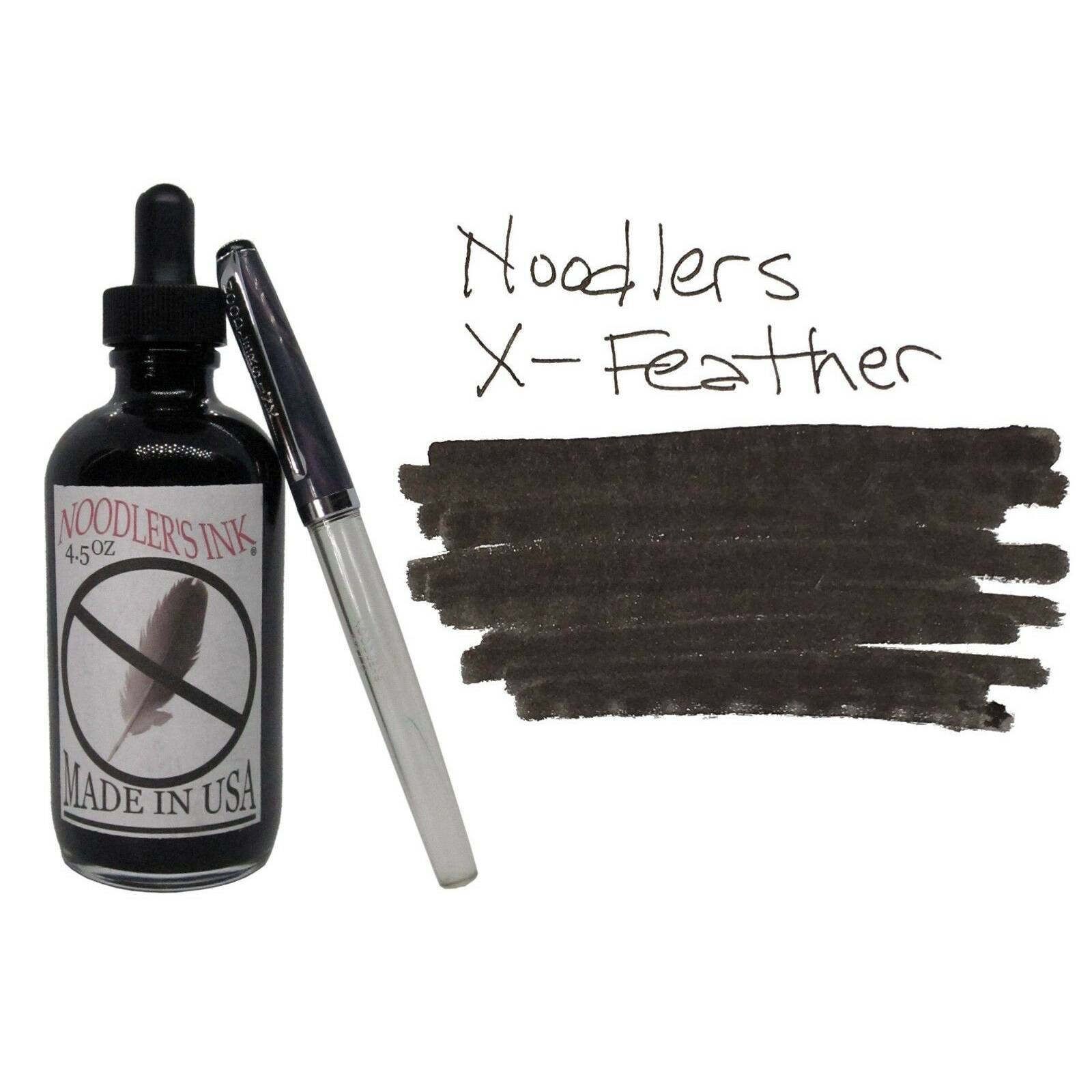 NOODLER'S | Tintero 135 ml 19819 + Pluma GRATIS – Negro X-Feather