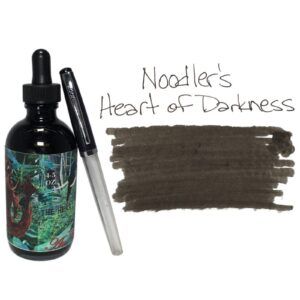 NOODLER'S | Tintero 135 ml 19808 + Pluma GRATIS – Negro Heart of Darkness