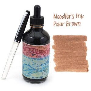NOODLER'S | Tintero 135 ml 19820 + Pluma GRATIS – Marrón Polar Brown