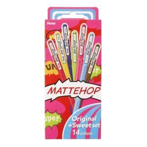 PENTEL | Pack 14 Bolígrafos Gel Permanentes 1 mm MATTEHOP
