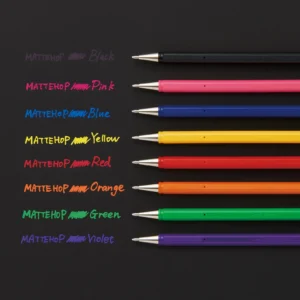 PENTEL | Pack 7 Bolígrafos Gel Permanentes 1 mm MATTEHOP