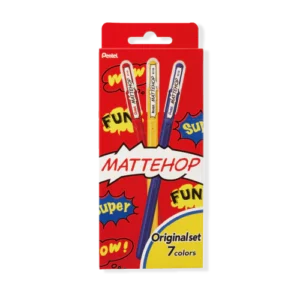 PENTEL | Pack 7 Bolígrafos Gel Permanentes 1 mm MATTEHOP