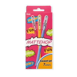 PENTEL | Pack 7 Bolígrafos Gel Permanentes 1 mm MATTEHOP – Sweet