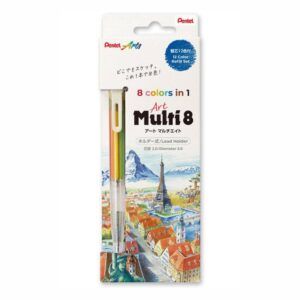 PENTEL | Pack Portaminas 2 mm (8 colores) MULTI 8 ART y 12 minas