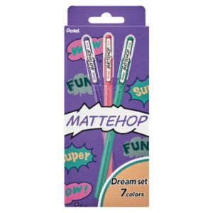 PENTEL | Set 7 Bolígrafos Gel Permanentes 1 mm MATTEHOP – Dream