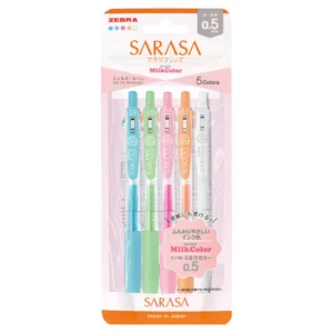 ZEBRA | Pack 5 Bolígrafos gel 0.5 mm Sarasa Milk
