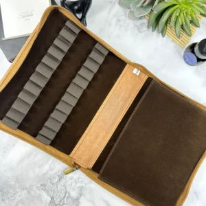 GIROLOGIO | Estuche de piel cremallera ZIP 24 piezas - Antique Brown