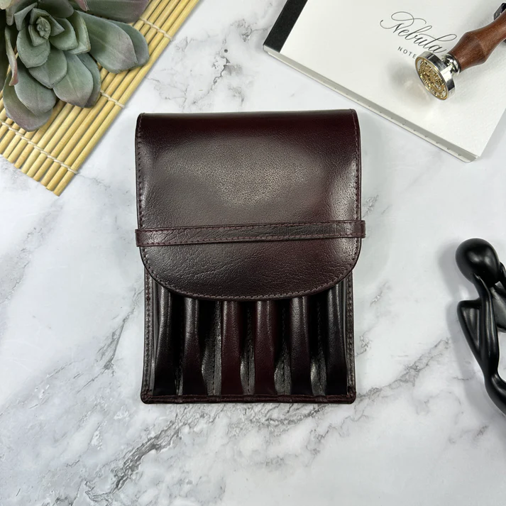 GIROLOGIO | Estuche de piel 6 piezas - Oxblood