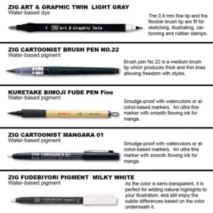 KURETAKE | Kit de ilustración con brush pens - Basic Set 2
