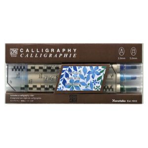 KURETAKE | Pack 3 Rotuladores doble punta ZIG CALLIGRAPHY - Blue Green