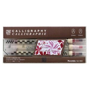KURETAKE | Pack 3 Rotuladores doble punta ZIG CALLIGRAPHY - Rose Pink
