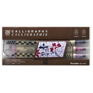 KURETAKE | Pack 3 Rotuladores doble punta ZIG CALLIGRAPHY - Violet Pink