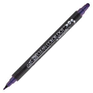 KURETAKE | Rotulador doble punta ZIG Clean Color DOT Metallic - Violet