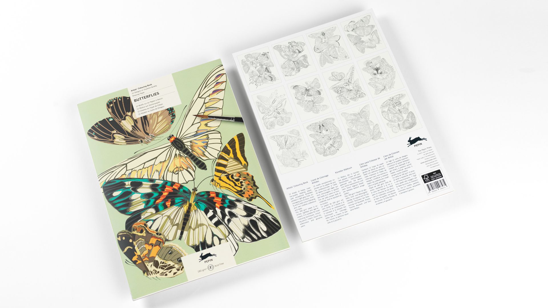 THE PEPIN PRESS | Libro A3 ilustraciones para colorear - Butterflies - Imagen 2